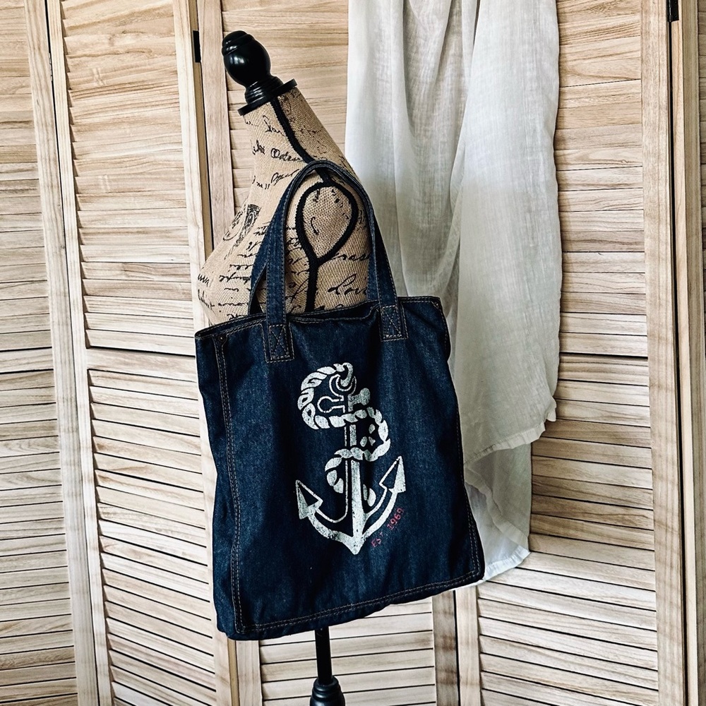 GAP | Nautical Anchor Denim Tote Bag